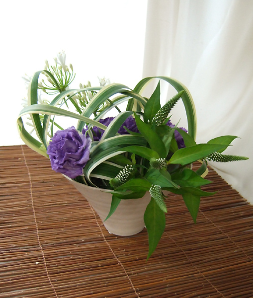 うきうき花レシピ 葉っぱで花留め キキョウランをつかって はなどんやマガジン