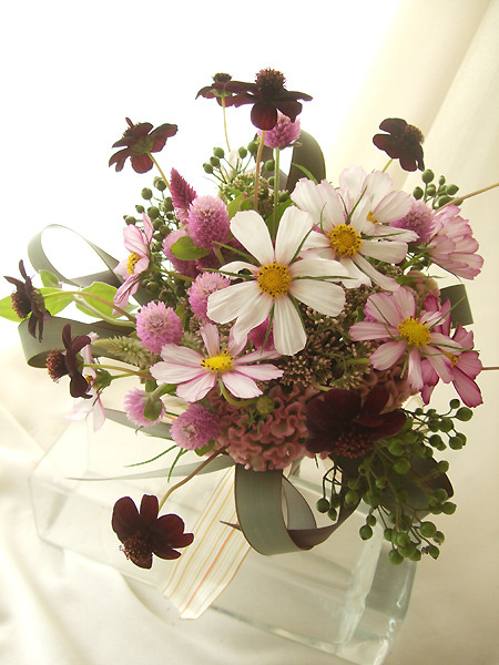 うきうき花レシピ チョコピンクの乙女ブーケ はなどんやマガジン