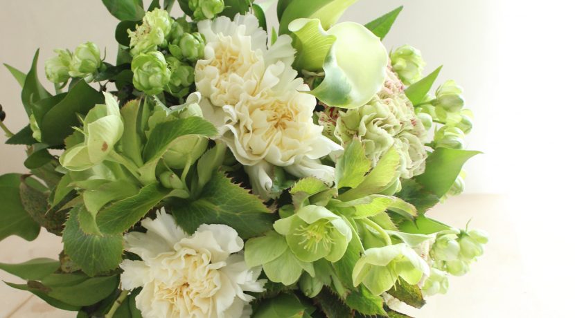うきうき花レシピ Greenery Bouquet 2 おしゃれなグリーンカラーのカーネーションブーケ はなどんやマガジン