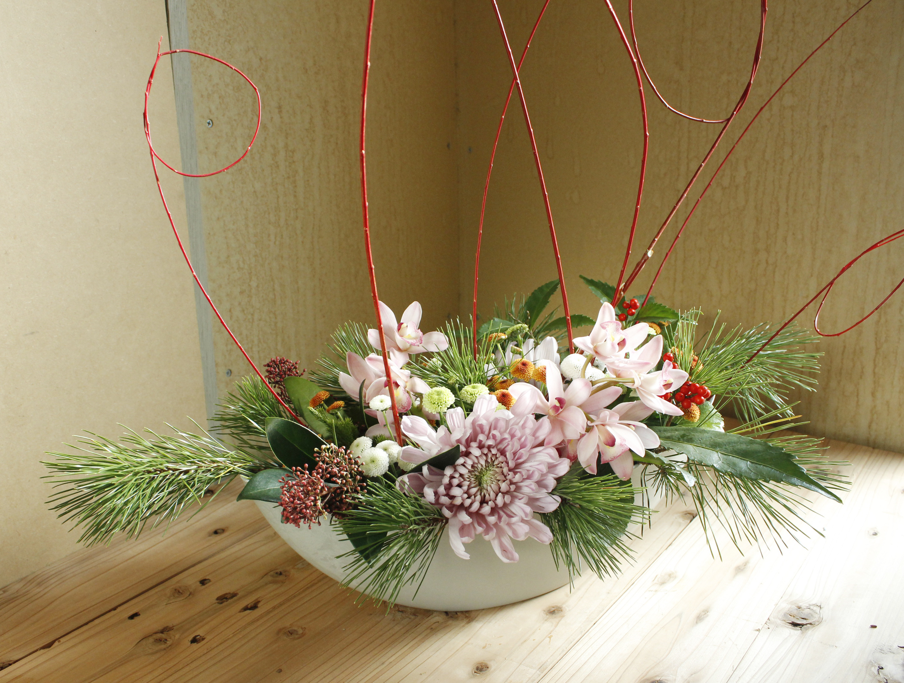 うきうき花レシピ お花いっぱいのお正月アレンジ はなどんやマガジン うきうき花レシピ お花いっぱいのお正月アレンジ はなどんやマガジン