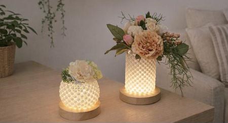 OrangeDeco PERLEAパレア LEDライト点灯時のインテリア演出