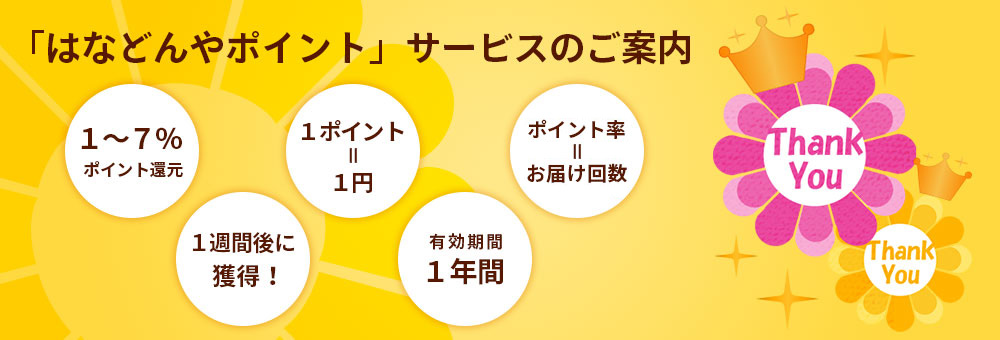 「はなどんやポイント」サービスのご案内
